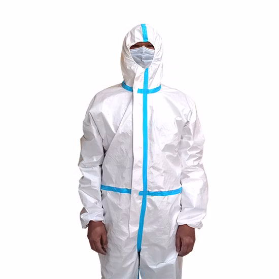 CE Certified Liquid Resistant Protective Clothing Disposable Coverall Industry Safety Clothing Chemical Protective Suit