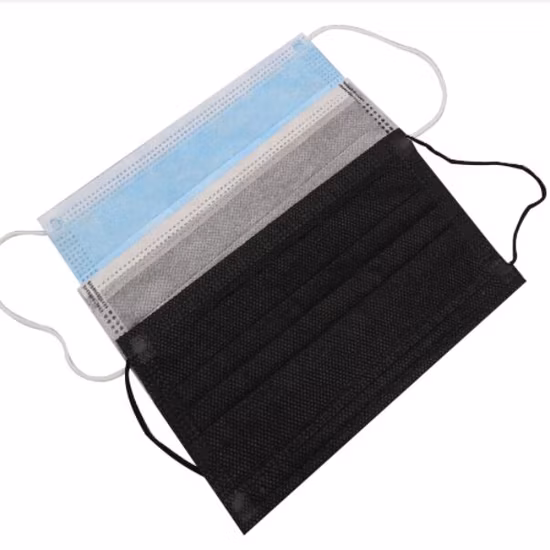 CE FDA 3ply 4ply Ear Loop Tie Hospital Mascarilla Non Woven Type Iir Supplier Wholesale Dust Blue White Black Protective Surgical Disposable Medical Face Mask