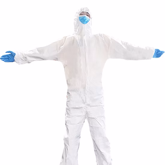 CE Certified Liquid Resistant Protective Clothing Disposable Coverall Industry Safety Clothing Chemical Protective Suit